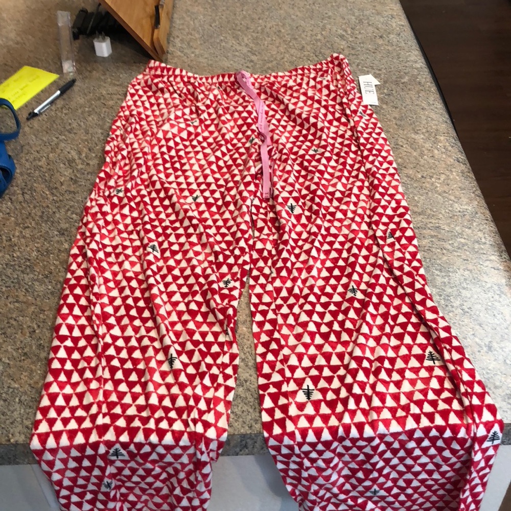 Christmas pajama pants - red and white: never worn